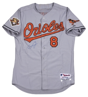 2001 Cal Ripken Signed Baltimore Orioles Away Jersey (MLB)